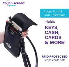 Touch screen purse discount stores